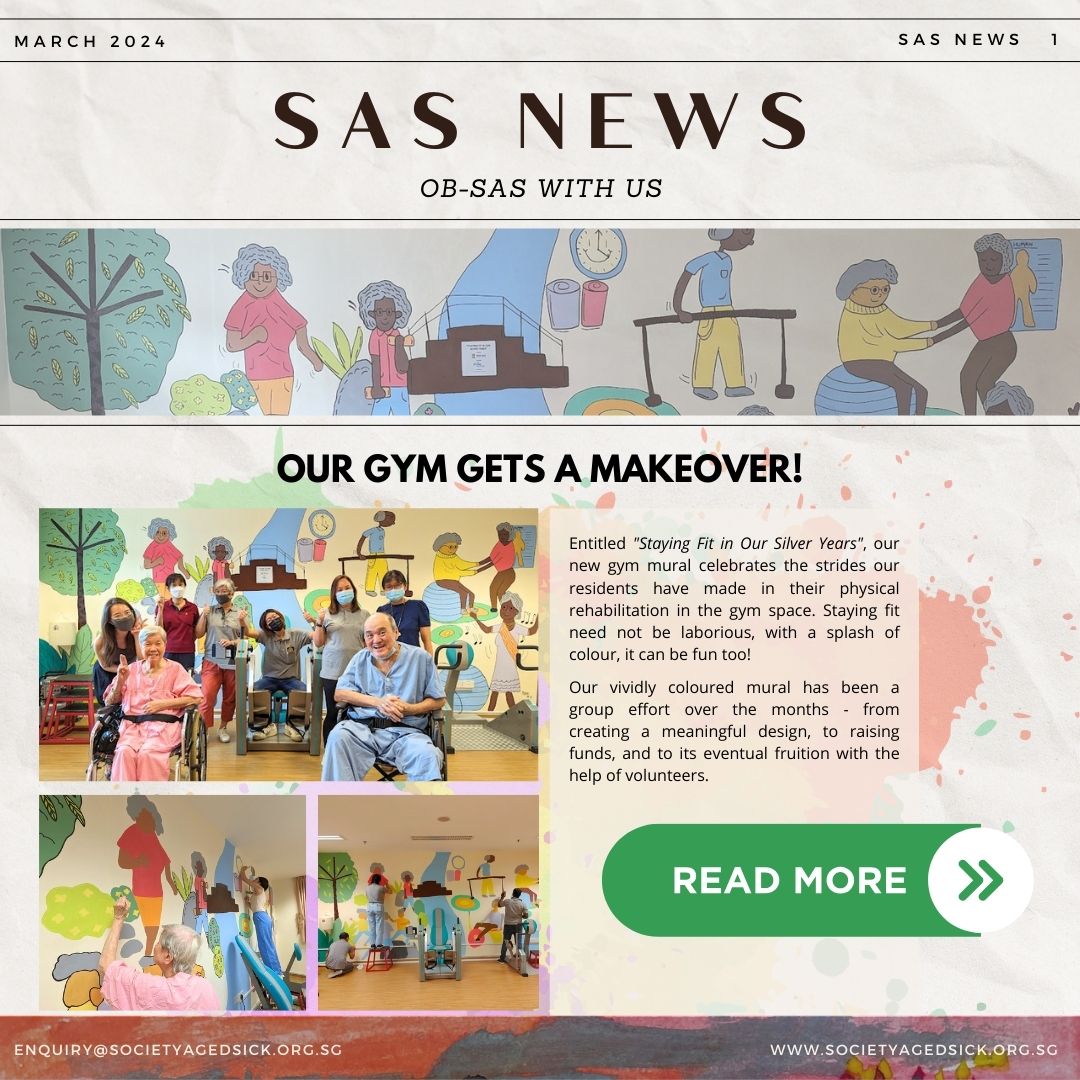 SAS NEWS, March 2024 - Society For The Aged Sick